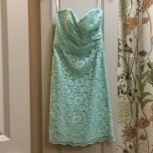 Mint colored formal dress